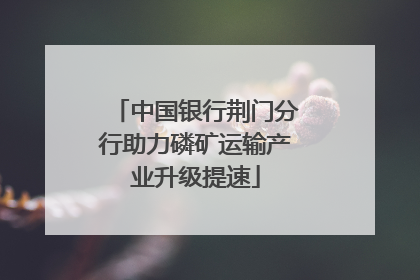 中国银行荆门分行助力磷矿运输产业升级提速